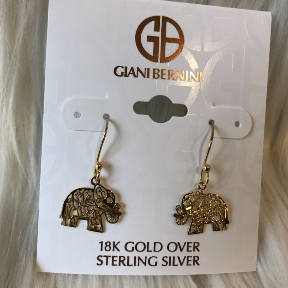 Giani Bernini Elephant Drop Earrings